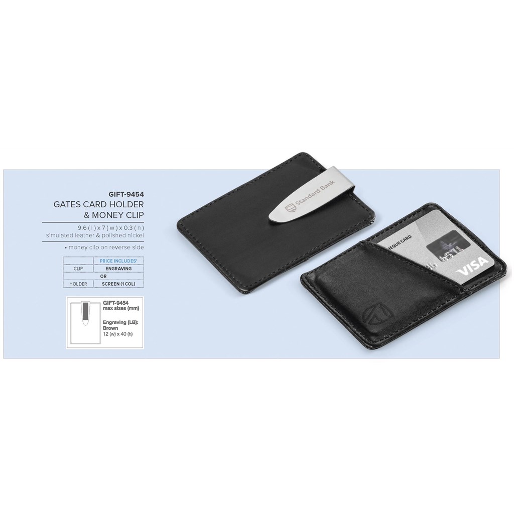 GIFT-9454 - Gates Card Holder & Money Clip - Catalogue Image